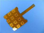 PCBs flexible à simple face fait sur le matériel de pi avec 3M Tape et l'or d'immersion pour l'application de clavier numérique