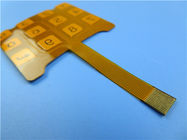 PCBs flexible à simple face fait sur le matériel de pi avec 3M Tape et l'or d'immersion pour l'application de clavier numérique